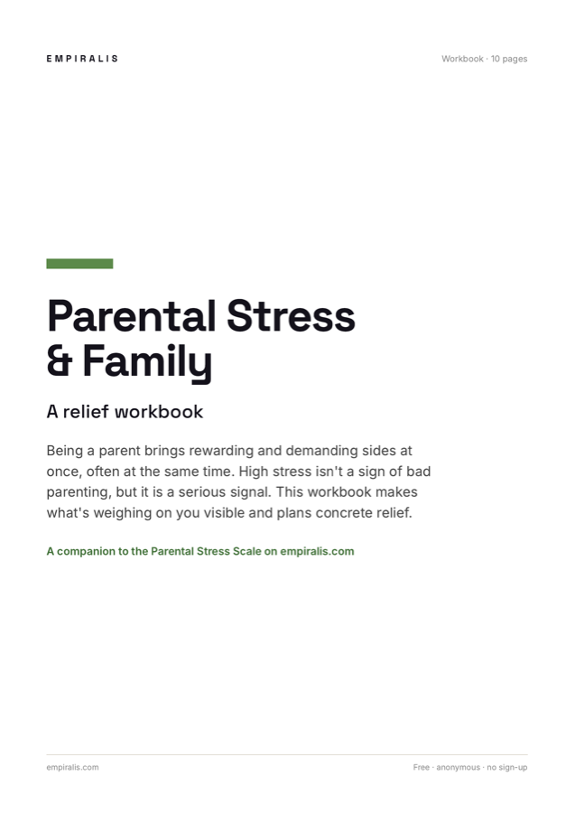 Cover of the Parental Stress & Family worksheet pack